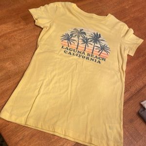 Free state small light yellow Babydoll tee tropical